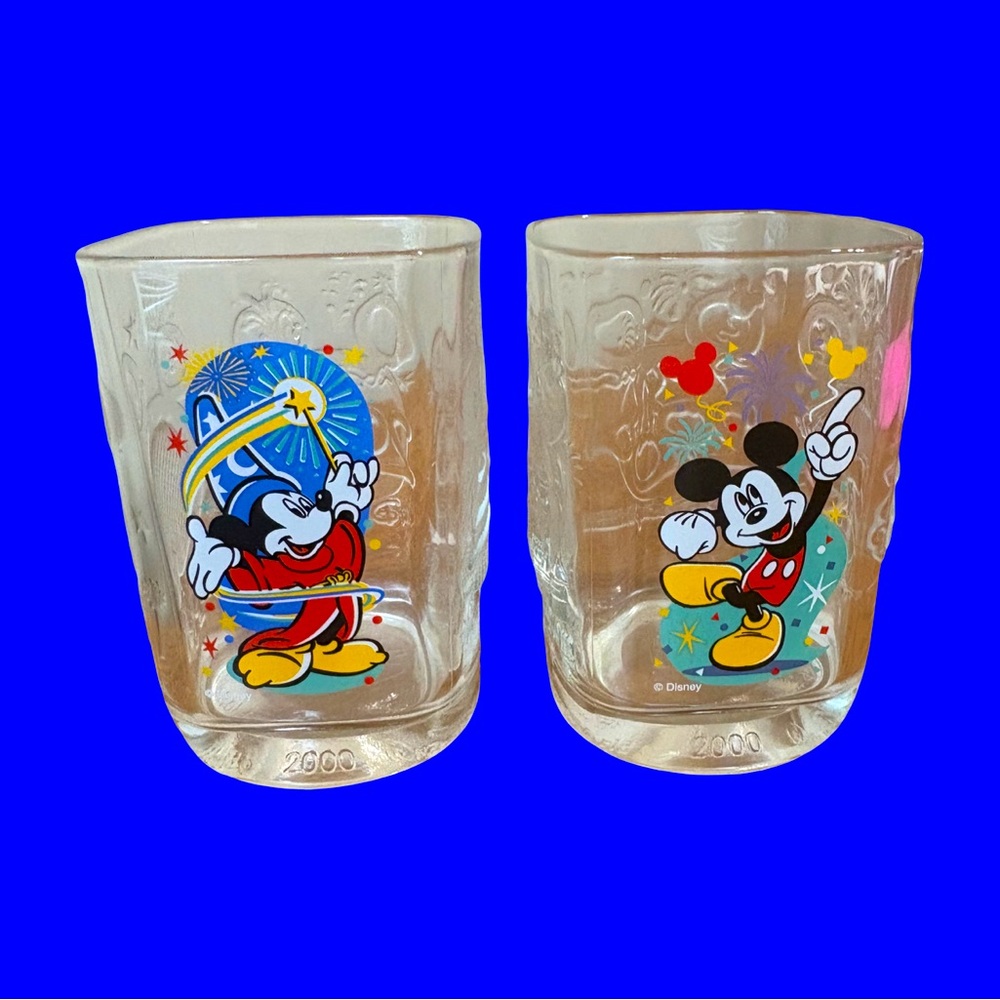 2 Vintage McDonalds Mickey Glasses!